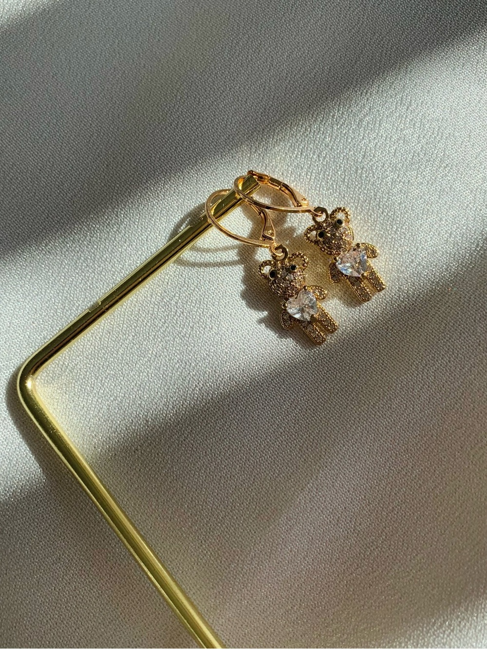 handmade cute bear earring